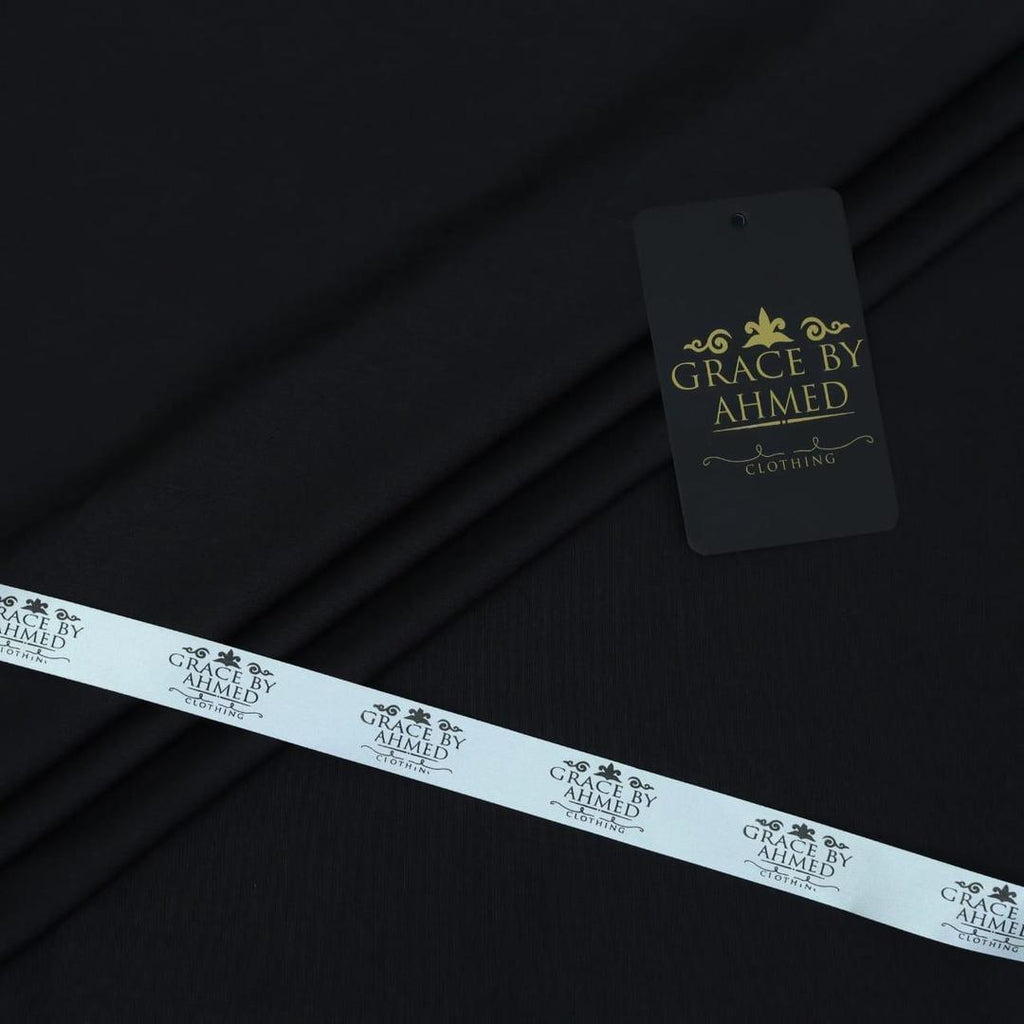 Black Boski Fabric for Men Wedding Office Wear