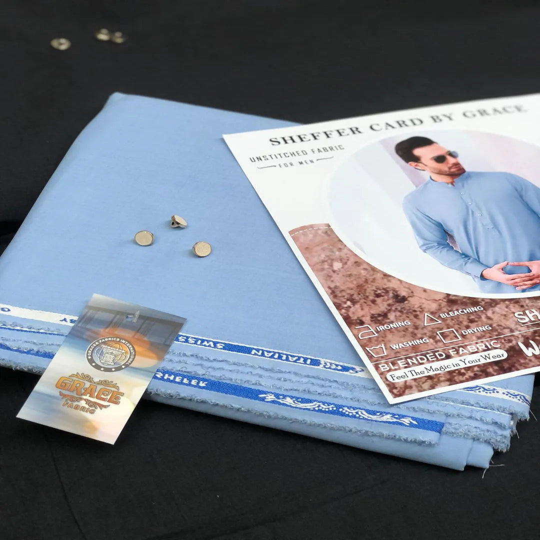 Men’s Unstitched Wash And Wear Textured Suit