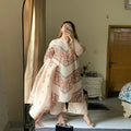3 Pcs Women's Stitched Arabic Lawn Printed Suit