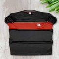 Men Slim Fit Printed Track Suit Black Red