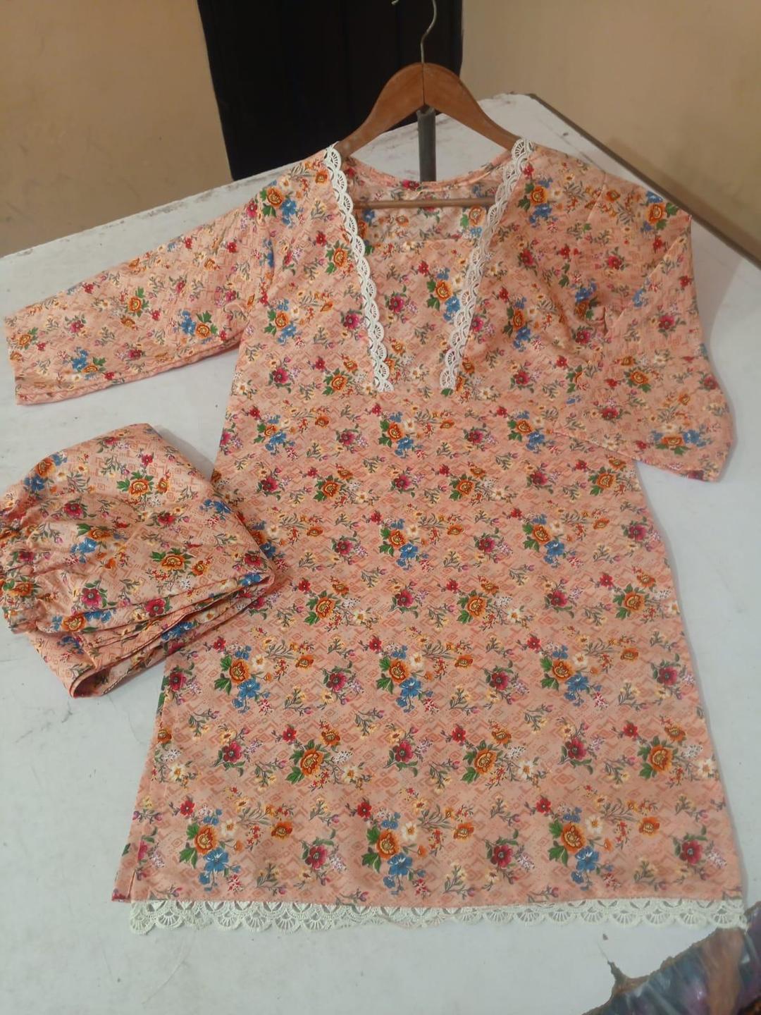 Trendy Women's Stitched Shirt And Trouser Set - Printed - 2 Pcs