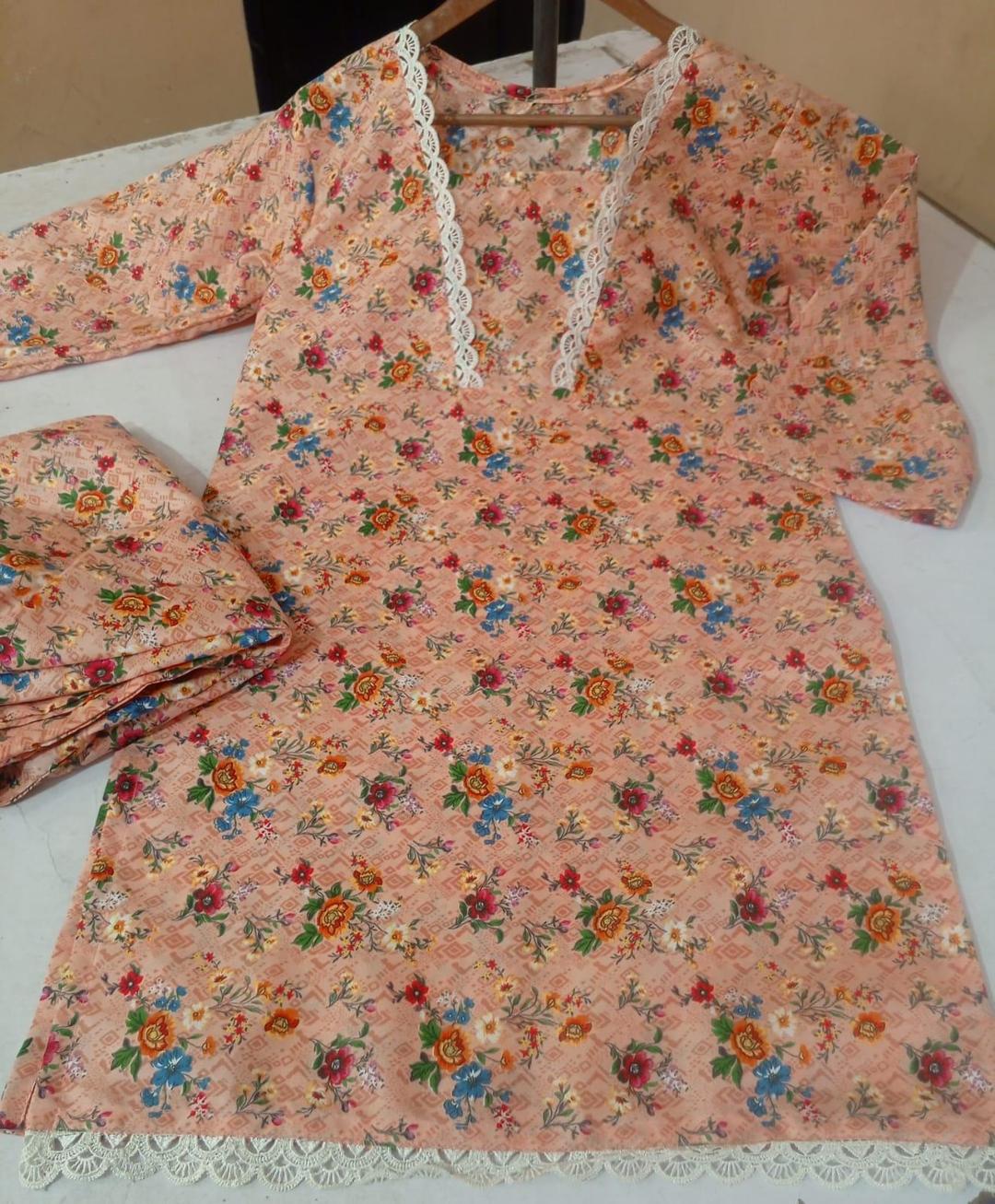 Trendy Women's Stitched Shirt And Trouser Set - Printed - 2 Pcs