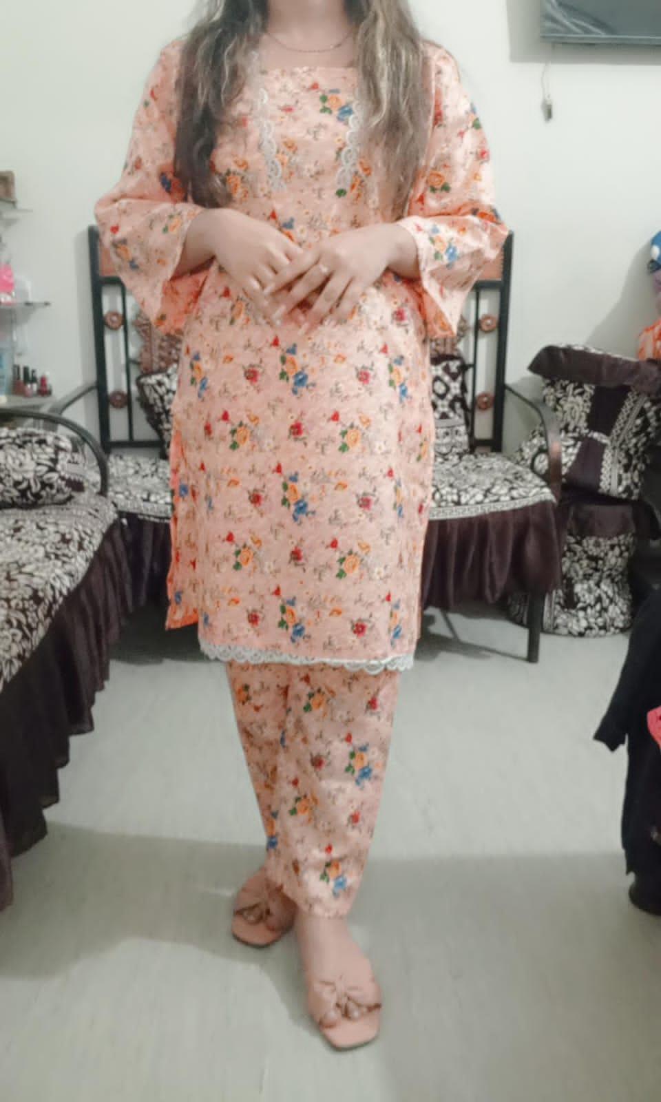 Trendy Women's Stitched Shirt And Trouser Set - Printed - 2 Pcs
