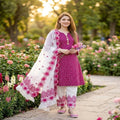 3 Pcs Women's Unstitched Digital Print Suit