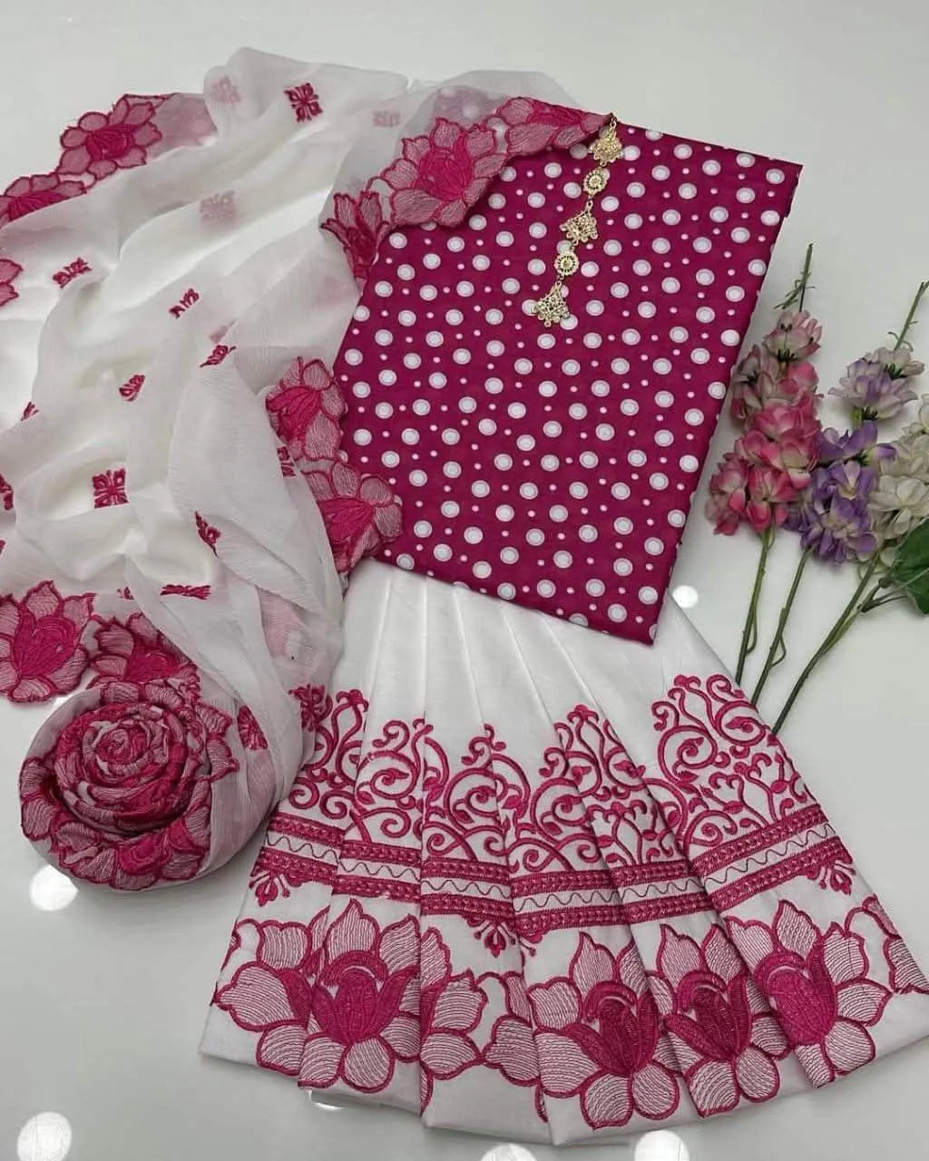 3 Pcs Women's Unstitched Digital Print Suit